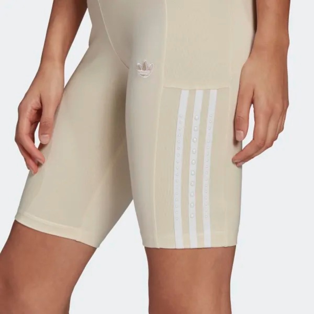 Adidas ivory pearled/studded shorts (S) - Picture 14 of 14